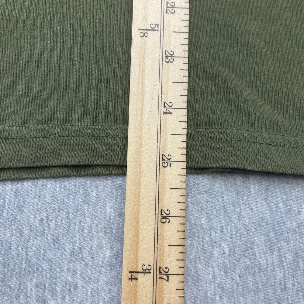 Polo Ralph Lauren Hooded T-Shirt Mens Medium Olive Green Long Sleeve EUC